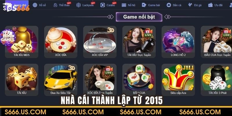 Nhà cái thành lập từ năm 2015